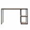 Homeroots 50" Brown and Black Solid Wood Writing Desk 402036 - alternate 9