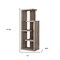 Homeroots Taupe Wood Five Tier Etagere Bookcase 332830 - alternate 4