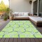 Homeroots 9' X 12' Lime Green And Blue Geometric Washable Indoor Outdoor Area Rug 613510 - alternate 6