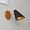 Vaxcel Pryce 1 Light Matte Black and Gold Satin Brass Mid-Century Modern Wall Sconce Fixture W0438 - alternate 1