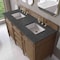James Martin Vanities Brittany 60" Double Vanity, Pecan w/ 3 CM Parisien Bleu Silestone Top 655-V60D-PCN-3PBL - alternate 7