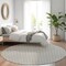 Homeroots 8' Ivory And Black Round Floral Washable Indoor Outdoor Area Rug 610656 - alternate 6