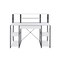 Homeroots 47" White and Black Computer Desk 491450 - alternate 1