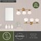 Vaxcel Huntley 3 Light LED Gold Brass Farmhouse Bathroom Vanity Wall Fixture White Schoolhouse Glass W0453 - alternate 8