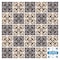 Homeroots 4" X 4" Light Grey And Cream Orchid Peel And Stick Removable Tiles 390743 - alternate 1