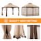 Sunjoy 10.5 ft. x 13 ft. Tan and Brown 2-tier Steel Gazebo A101012200 - alternate 8