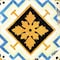 Homeroots 12" X 12" Gold Snowflake Peel and Stick Removable Tiles 556445 - alternate 9