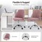 Yssoa Simple Deluxe Armless Office Desk Chair, Modern Cute Swivel Vanity Chair Comfy Home Office Chairs w 3A88HKCHAIROFFICEPNK01 - alternate 5