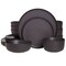 Studio 3B Mio 16 Piece Stoneware Dinnerware Set in Pepper With Reactive Glaze 133203.16 - alternate 1