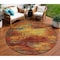 Homeroots 8' Flame Round Abstract Indoor Outdoor Area Rug 572566 - alternate 9
