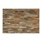 Homeroots Brown 3D Embossed Abstract Brushed Teak Reclaimed Wood Decorative Wall Panels 617480 - alternate 1