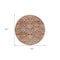 Homeroots 8' Terra Cotta And Charcoal Round Damask Washable Indoor Outdoor Area Rug 603391 - alternate 9