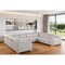 Homeroots Light Gray Italian Leather Power Reclining U Shaped Eight Piece Corner Sectional With Console 632573 - alternate 15