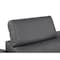 Homeroots 90in Dark Gray and Black Italian Leather Power Reclining Loveseat With Storage 720565 - alternate 8