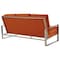 Leisuremod Jefferson Contemporary Velvet Sofa with Silver Frame, Orange JAS77OR - alternate 6