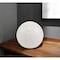 Homeroots 4" White Aluminum Decorative Orb Tabletop Sculpture 373766 - alternate 3