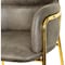 Leisuremod Axis Velvet/Polyester/Leather Bar Stool - Stainless Steel Base, Low Back & Armrests, 2PK ACG29CH2 - alternate 6