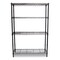 Whalen Four-Shelf Wire Shelving Unit, 36w x 14d x 54h, Black WS143654-4B - alternate 4