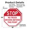 Signmission Stop No Truck Drivers Beyond This P, 18 inch X 18 inch, Plastic Sign, 2PK OC-P-2PACK-18-266 - alternate 6