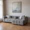 Homeroots Light Gray Boucle L Shaped Two Piece Sofa and Chaise Sectional With Toss Pillows 644521 - alternate 16