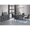 Homeroots 79" Dark Gray Faux Crystals Glass and Wood Pedestal Base Dining Table 564901 - alternate 7