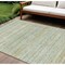 Homeroots 8' X 10' Mint Green Striped Washable Indoor Outdoor Area Rug 607965 - alternate 1