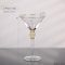 Dinewares 2 Piece Premium Clear Stem Crystal Martini Glasses with Gold Rim and Diamond-like QI004760.GD.2 - alternate 6