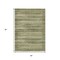 Homeroots 5' X 8' Green And Beige Striped Washable Indoor Outdoor Area Rug 631492 - alternate 5