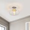 Jonathan Y Marfa 14" 1-Light Modern Farmhouse Schoolhouse Frosted Glass/Metal LED Semi Flush Mount, Chrome JYL7517C - alternate 11