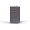 Strong Hold 8 drawer cabinet - (4x 5ft, 2x 6ft, 2x 7ft) - Red accents - Keyed Different S3060-PPDAS-0802DS - alternate 3