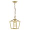 Jonathan Y Pagoda 8" 1-Light Classic Traditional Metal Cage Lantern LED Pendant, Gold Painting JYL7618B - alternate 9