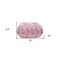 Homeroots 32" Pink and White Microfiber Round Princess Pouf Cover 546264 - alternate 4