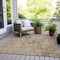Homeroots 3' X 5' Brown And Beige Geometric Washable Indoor Outdoor Area Rug 594569 - alternate 6