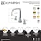 Kingston Brass Widespread Bathroom Faucet with Knurled Handle and Brass Pop-Up, Polished Chrome FSC8931KNL - alternate 6