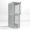 Pucel Heavy Duty Storage Locker, 24 in W x 36 in D x 74 in H, 4 in Base, Perforated, Gray DLCU-2436-2-PERF-B - alternate 1