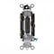 Leviton Wall Switch, 1/2 hp, Rocker, 15 A, Ebony 5693-2E - alternate 3
