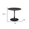 Homeroots 36" Black Wood and Steel Pedestal Base Round Top Dining Table 571410 - alternate 7