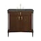 James Martin Vanities Kinnsden 36" Single Vanity, Sable Oak w/ 3 CM Parisien Bleu Silestone Top D680-V36-SBK-3PBL - alternate 1