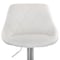 Elama 2 Pc Diamond Stitched Faux Leather Bar Stool in White with Chrome Base  and Adjustable Height ELM-704C-WHT - alternate 9
