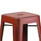 Flash Furniture 30" High Backless Distressed Red Metal Barstool ET-BT3503-30-RD-GG - alternate 6