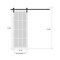 Sartodoors Sturdy Barn Door Clear Tempered Glass, Lucia 2166 White Silk, 6.6FT Black Rail Hangers Heavy Hardw LUCIA2166BD-B-WS-4296 - alternate 6