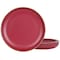 Gibson Home Rockabye 4 Piece Melamine Dinner Plate Set in Dark Pink 136598.04 - alternate 1