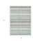 Homeroots 5' X 8' Teal Blue And Gray Striped Washable Indoor Outdoor Area Rug 632246 - alternate 6