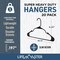 Lifemaster Heavy-Duty Plastic Hangers, Non-Slip, Space-Saving, Holds 5 lbs, Black, 20PK LMPLCBK20 - alternate 7