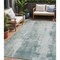 Homeroots 5' X 8' Turquoise And Ivory Abstract Washable Indoor Outdoor Area Rug 616203 - alternate 1