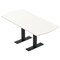 Skutchi Designs 6 Person Conference Table With Power Unit | 6' Arc Rectangle Table | Harmony Series HAR-AREC-36X72-T.BK-W960-NA - alternate 1