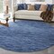 Homeroots 10' Navy Blue And Denim Blue Round Indoor Outdoor Area Rug 545484 - alternate 7