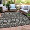 Homeroots 5' X 8' Charcoal Brown And Ivory Moroccan Washable Indoor Outdoor Area Rug 594311 - alternate 5