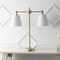 Jonathan Y Ruth 31" 2-Light Contemporary Farmhouse Adjustable Metal Library LED Table Lamp, Gold Painting JYL3074A - alternate 10