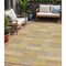 Homeroots 5' X 8' Wheat Beige And Gold Striped Washable Indoor Outdoor Area Rug 615483 - alternate 1